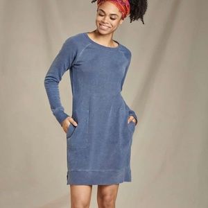 Women's Toad&Co Epiq Long Sleeve Sweatshirt Dress w/ Pockets Size S